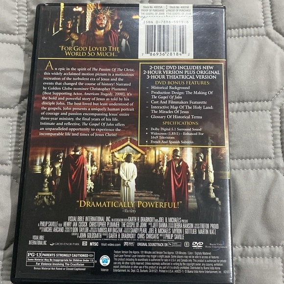 3/$20. The Gospel of John DVD Set - Picture 4 of 10